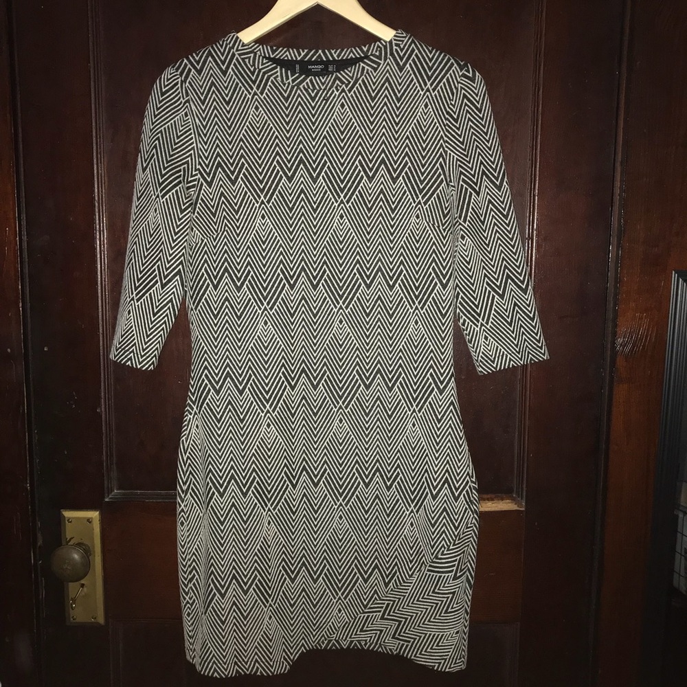 MANGO black and white dress